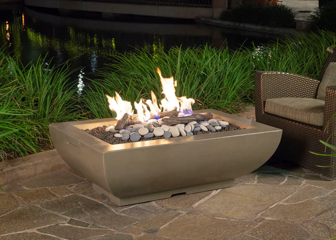 American Fyre Designs 50" Bordeaux Rectangle Fire Pit