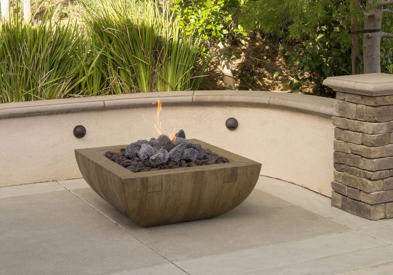 American Fyre Designs Bordeaux Square Reclaimed Wood Fire Pit Bowl