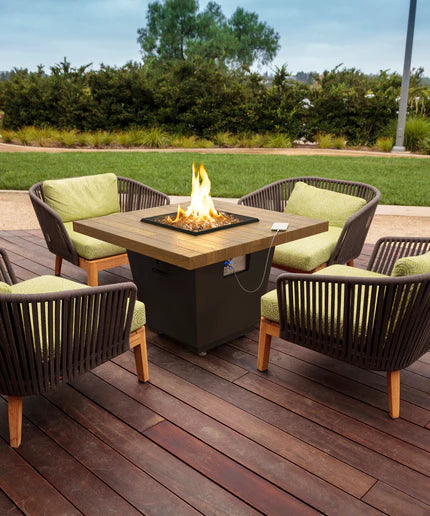 American Fyre Designs Cosmopolitan Square Chat Fire Table