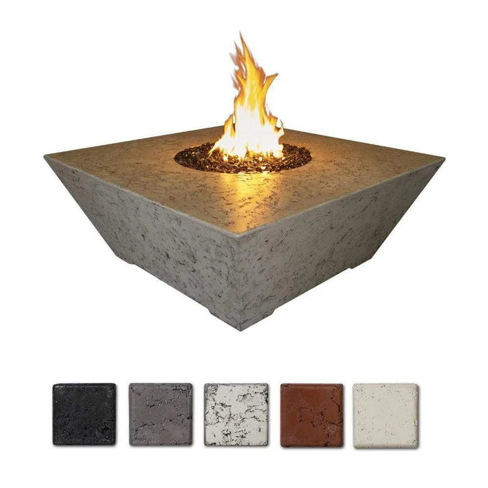 Athena Olympus Square Fire Pit - Color White