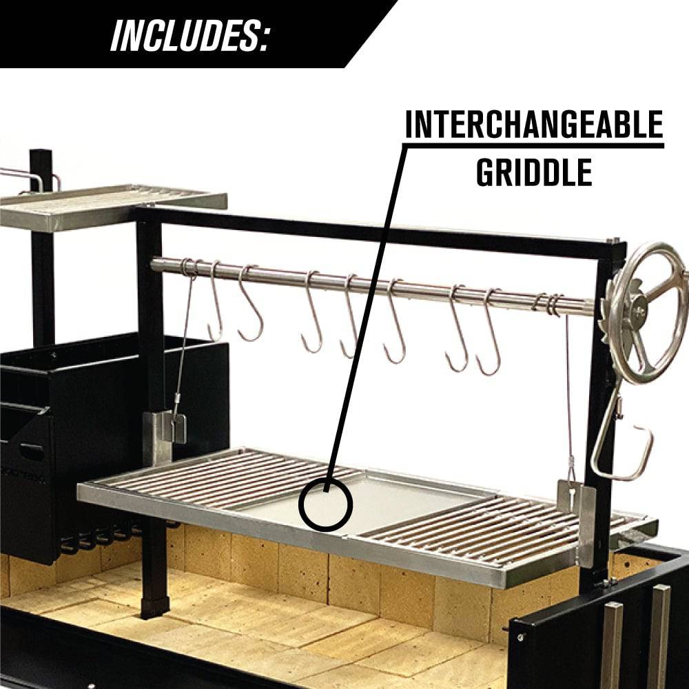 Tagwood BBQ Fully Assembled Argentine Santa Maria Wood Fire & Charcoal Grill - BBQ03SIF