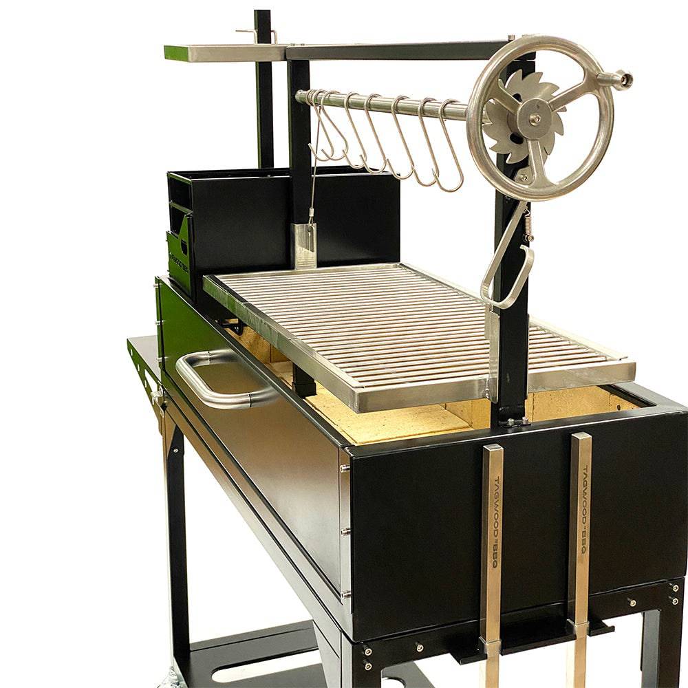 Tagwood BBQ Fully Assembled Argentine Santa Maria Wood Fire & Charcoal Grill - BBQ03SIF