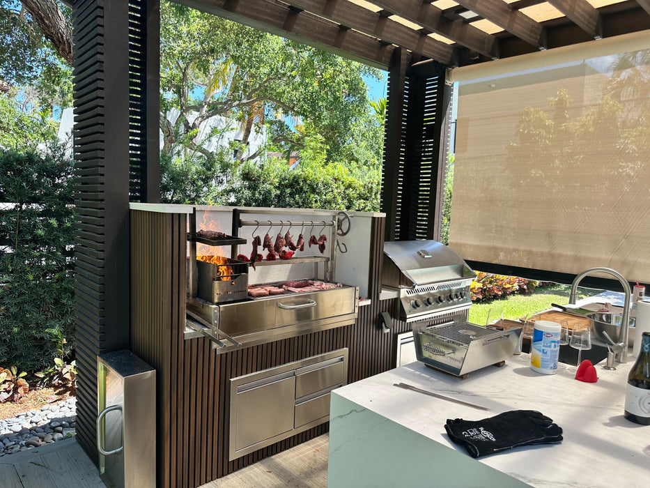 Tagwood BBQ Fully Assembled Built-In Santa Maria Argentine Wood Fire & Charcoal Grill - BBQ05SSF