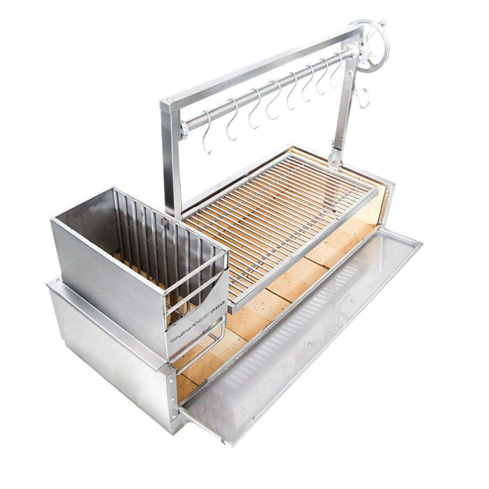 Tagwood BBQ Fully Assembled Built-In Santa Maria Argentine Wood Fire & Charcoal Grill - BBQ05SSF