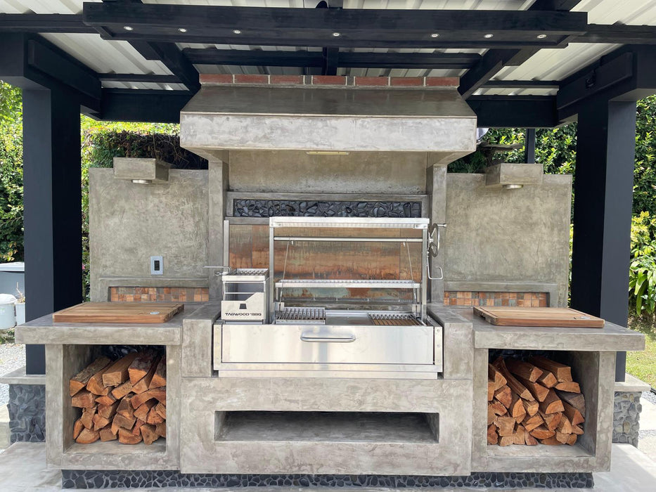 Tagwood BBQ Fully Assembled Built-In Santa Maria Argentine Wood Fire & Charcoal Grill - BBQ05SSF