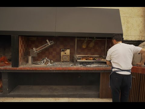 Tagwood BBQ Insert Style Argentine Santa Maria Wood Fire & Charcoal Grill W/ V-Shaped Grates - BBQ09SS-V