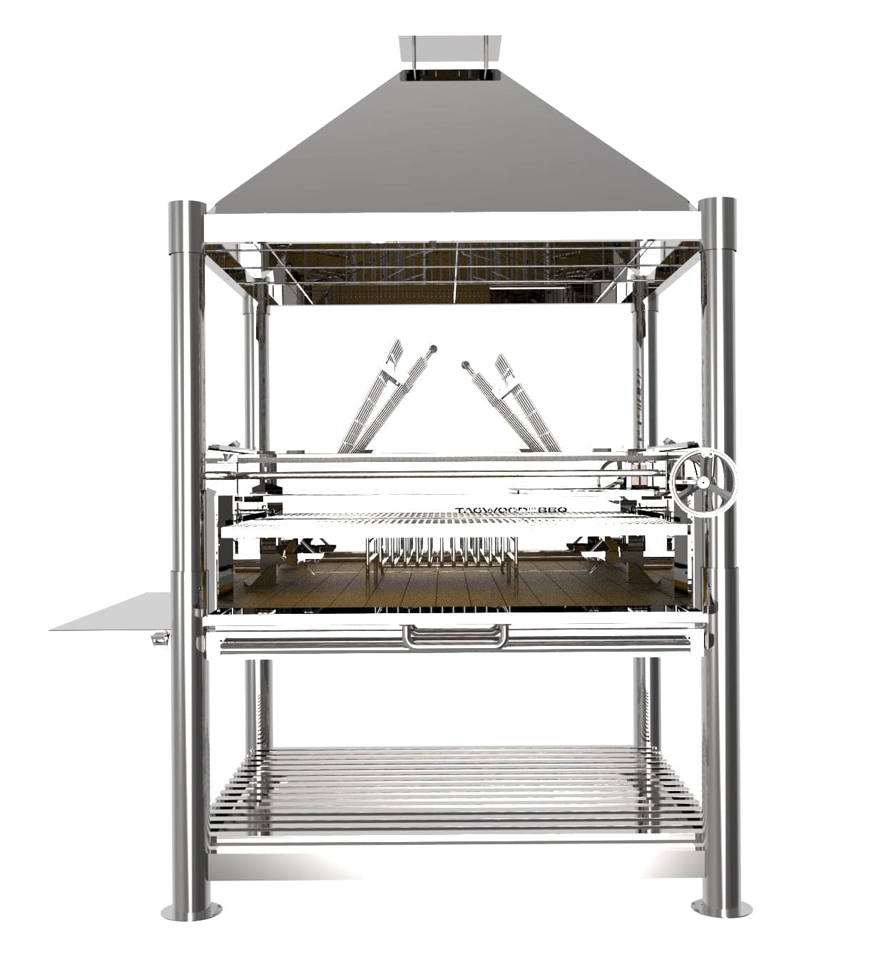 Tagwood BBQ XL Argentine Stainless Steel Wood Fire & Charcoal Grill - BBQ22SS