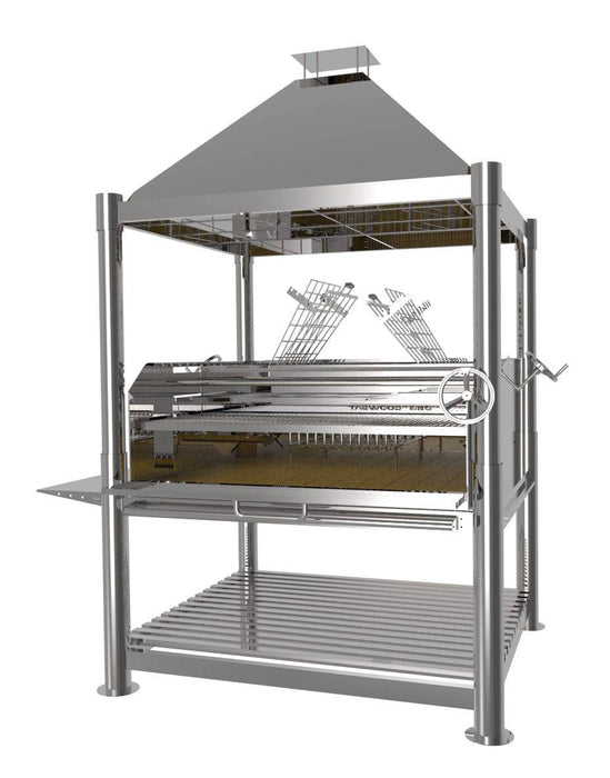 Tagwood BBQ XL Argentine Stainless Steel Wood Fire & Charcoal Grill - BBQ22SS