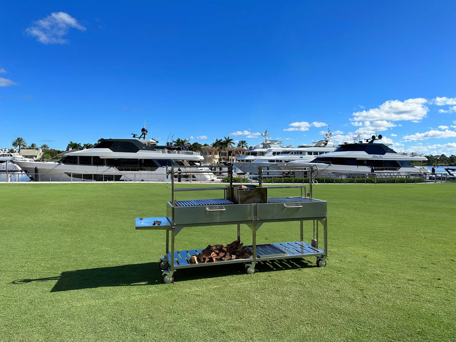 Tagwood BBQ XL Double Argentine Santa Maria Wood Fire & Charcoal Grill - BBQ24SS