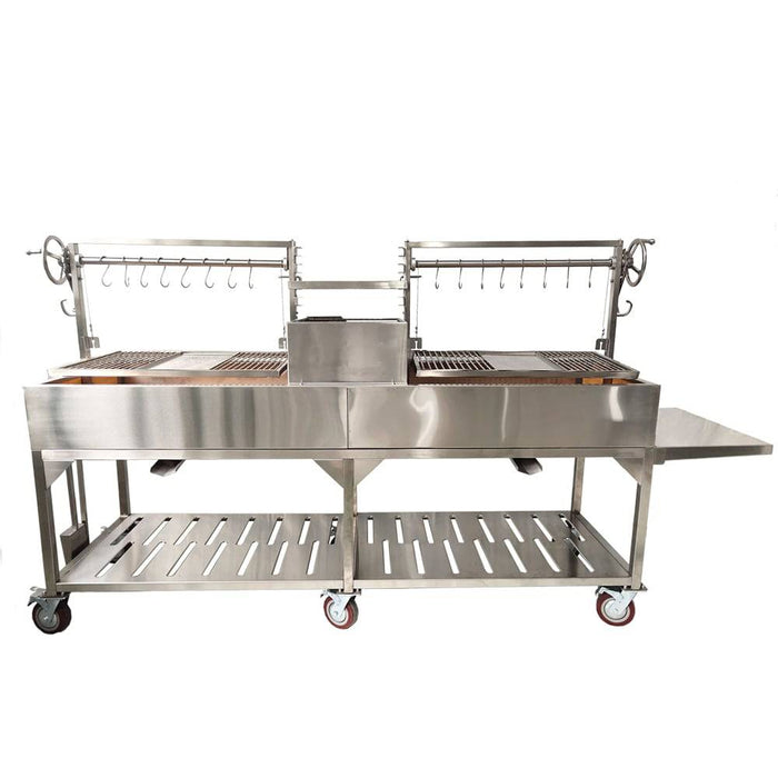 Tagwood BBQ XL Double Argentine Santa Maria Wood Fire & Charcoal Grill - BBQ24SS