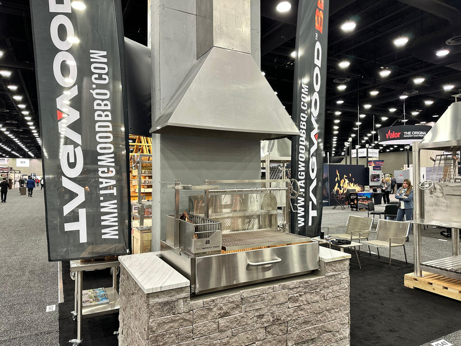 Tagwood BBQ Fully Assembled XL Built-In Argentine Wood Fire & Charcoal Grill - BBQ25SS