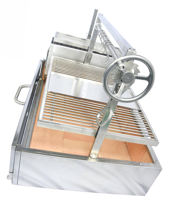 Tagwood BBQ Fully Assembled XL Built-In Argentine Wood Fire & Charcoal Grill - BBQ25SS