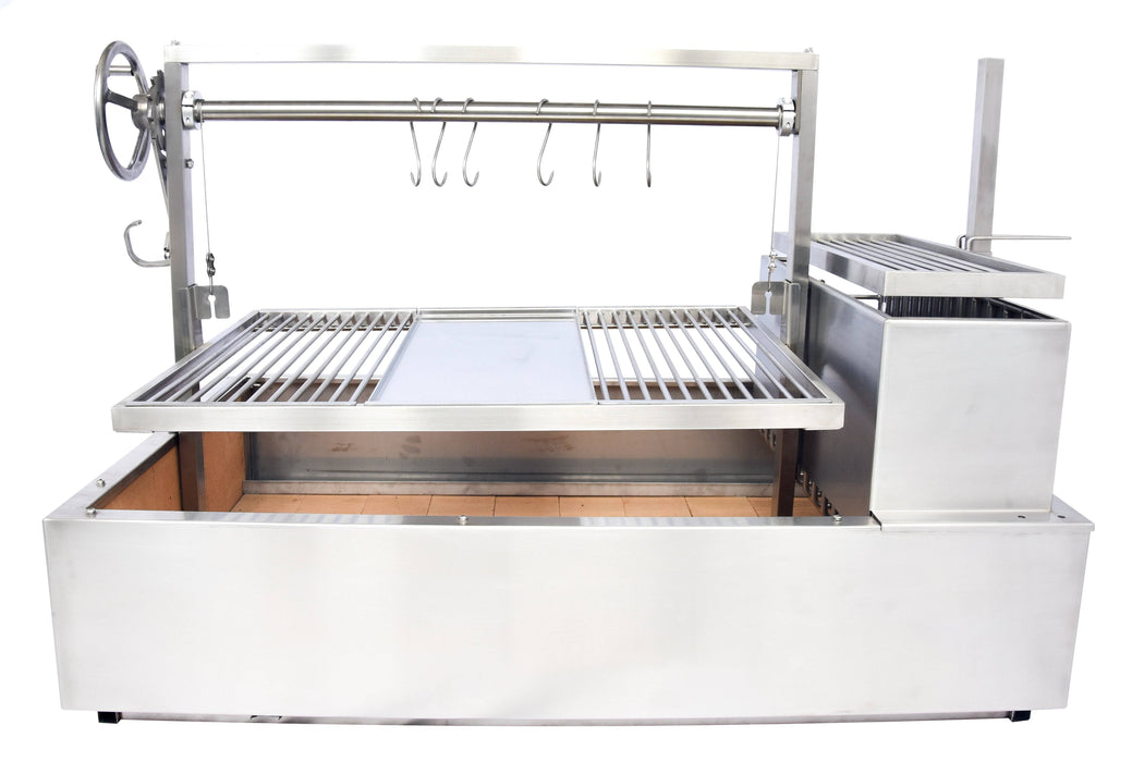 Tagwood BBQ Fully Assembled XL Built-In Argentine Wood Fire & Charcoal Grill - BBQ25SS