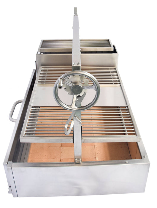 Tagwood BBQ Fully Assembled XL Built-In Argentine Wood Fire & Charcoal Grill - BBQ25SS