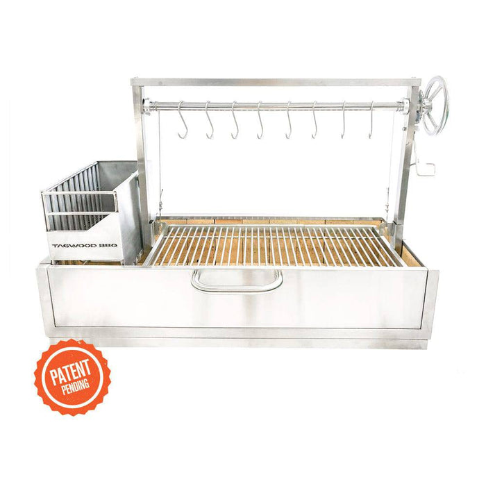 Tagwood BBQ Fully Assembled XL Built-In Argentine Wood Fire & Charcoal Grill - BBQ25SS