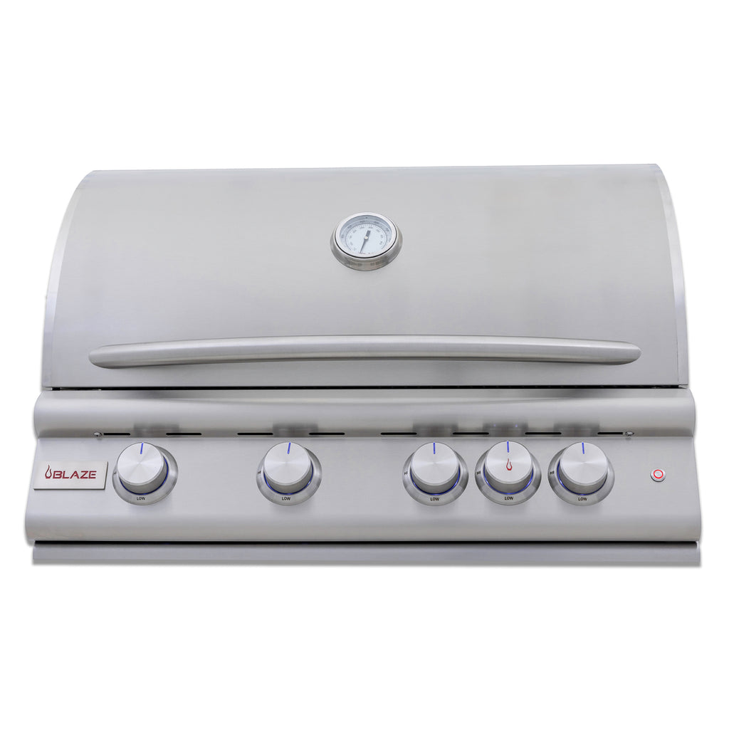 Blaze LTE+ 32-Inch 4-Burner Built-In Gas Grill w/ Lift-Assist Hood & Rear Infrared Burner (BLZ-4LTE3)