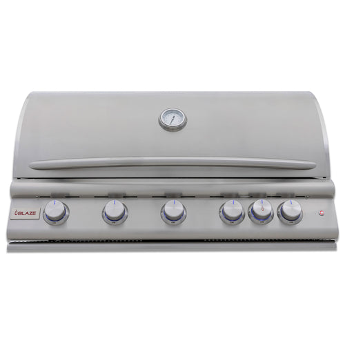 Blaze LTE+ 40-Inch 5-Burner Built-In Gas Grill w/ Lift-Assist Hood & Rear Infrared Burner