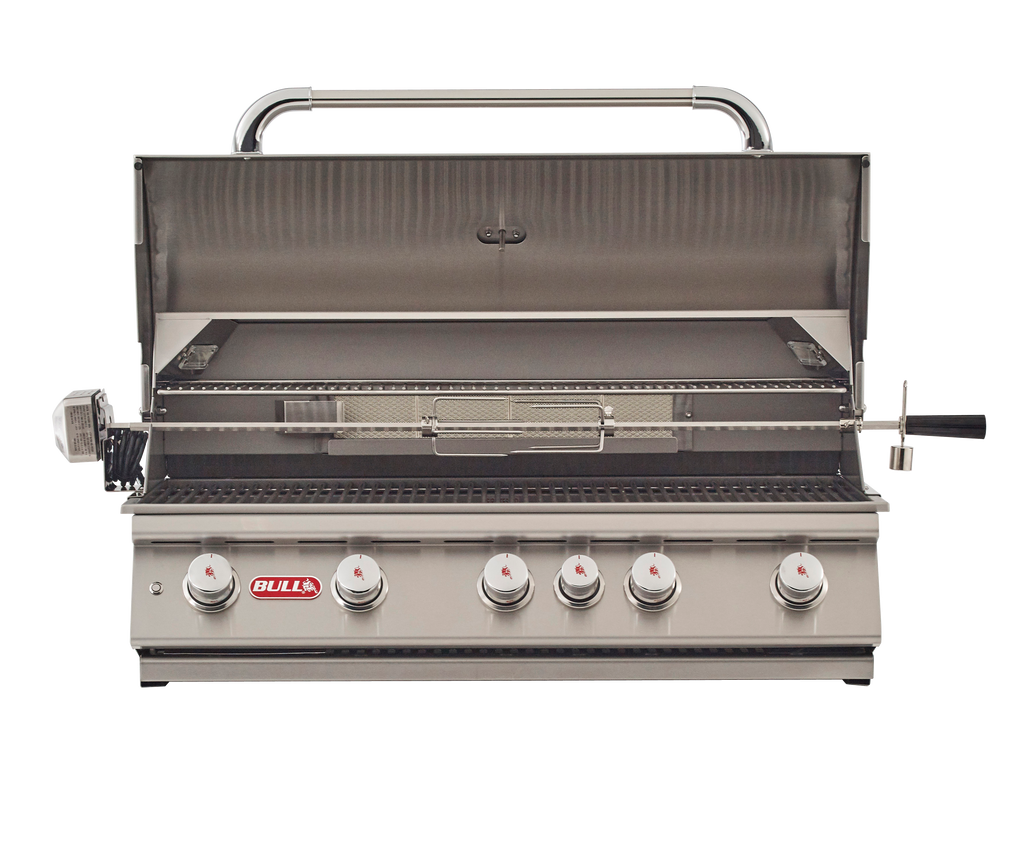 Bull Brahma 38-Inch 5-Burner Built-In Gas Grill with Rear Infrared Burner (57568/9)