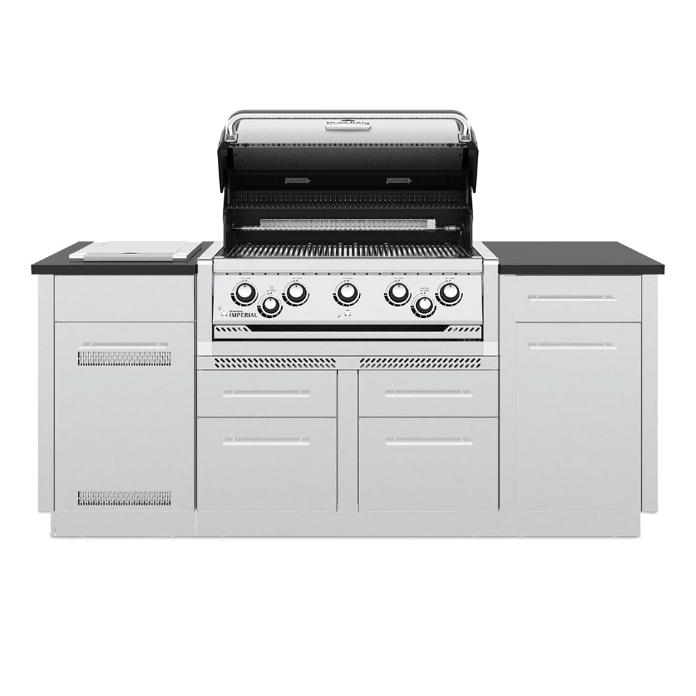 Broil King Imperial S 590i 5-Burner Grill Center In Stainless Steel With Rotisserie & Side Burner (896847/4)
