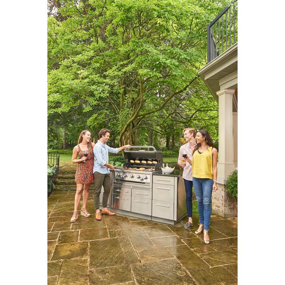 Broil King Imperial S 590i 5-Burner Grill Center In Stainless Steel With Rotisserie & Side Burner (896847/4)