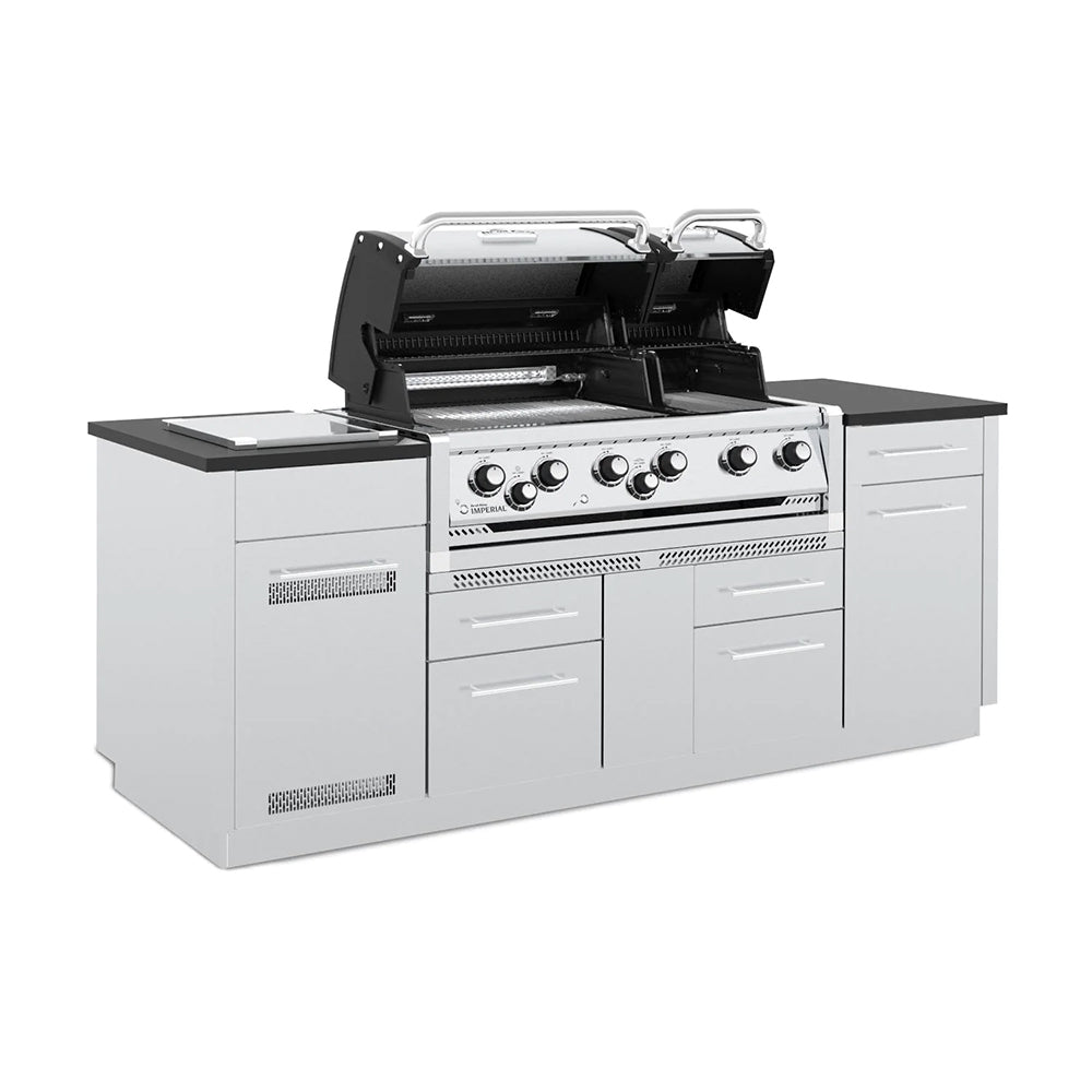 Broil King Imperial S 690i 6-Burner Grill Center In Stainless Steel With Rotisserie & Side Burner (897847/4)