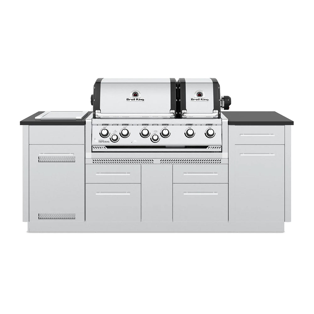 Broil King Imperial S 690i 6-Burner Grill Center In Stainless Steel With Rotisserie & Side Burner (897847/4)