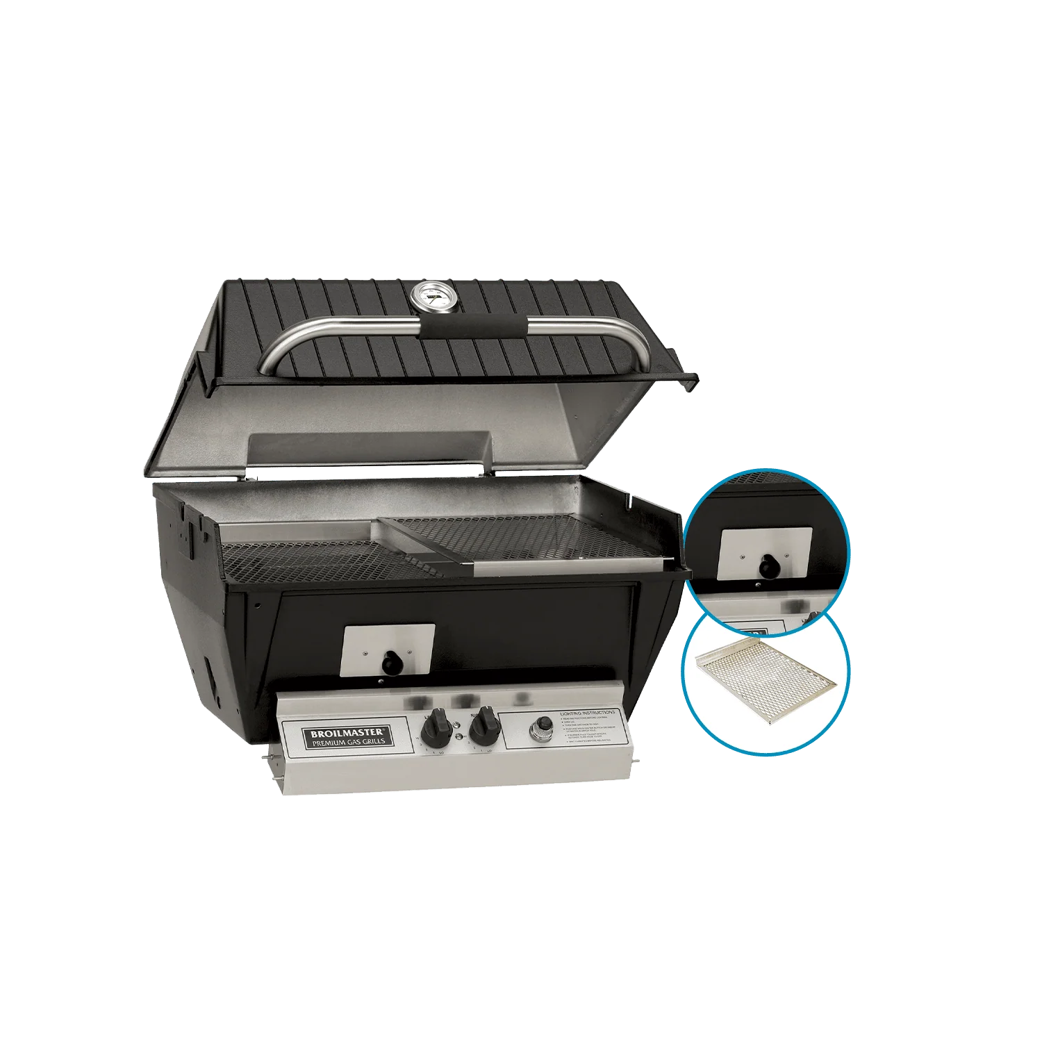 Broilmaster Specialty Series Slow Cooker Q3X Cast Aluminum Grill Head (Q3X)
