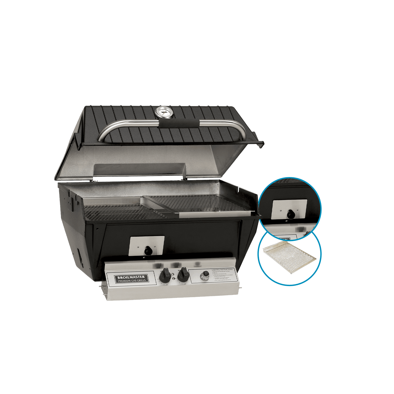Broilmaster Specialty Series Slow Cooker Q3X Cast Aluminum Grill Head (Q3X)