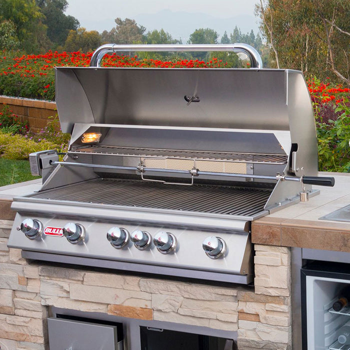 Bull 38-Inch Brahma 5-Burner Built-In Grill with Rear Infrared Burner (57568/9)