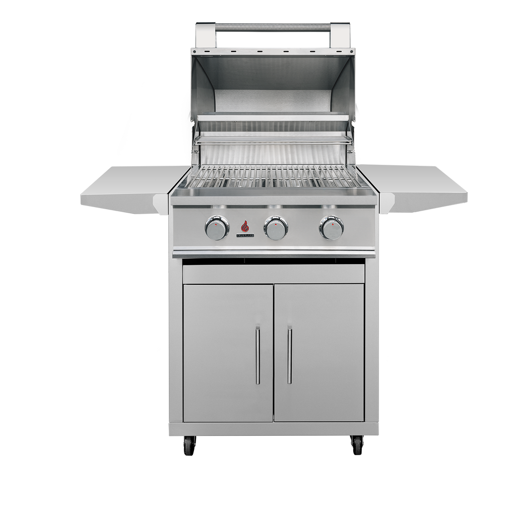 Ultimate Freestanding TFE Grill with Propane Storage & Shelves