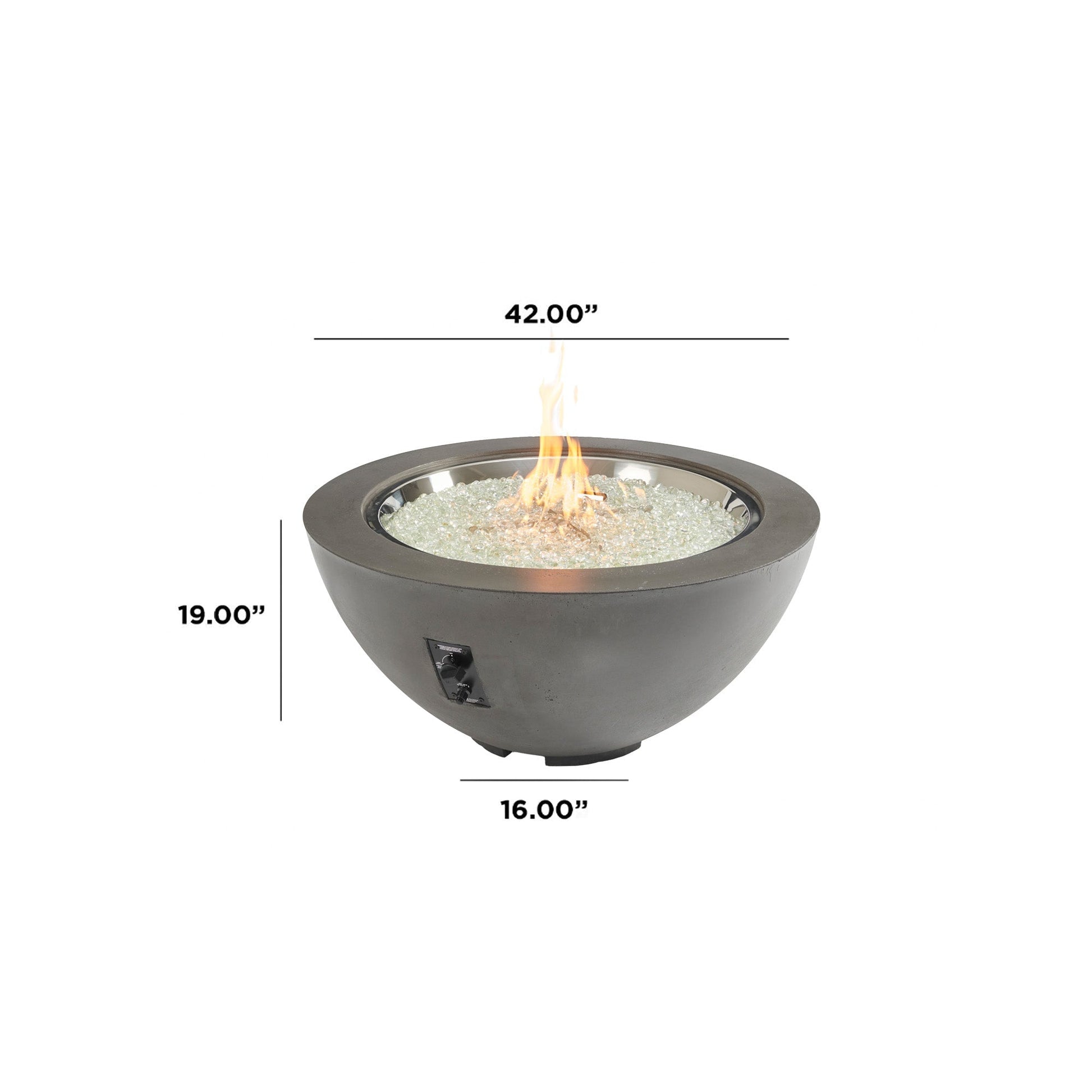 Cove 42-Inch Round Gas Fire Pit Bowl
