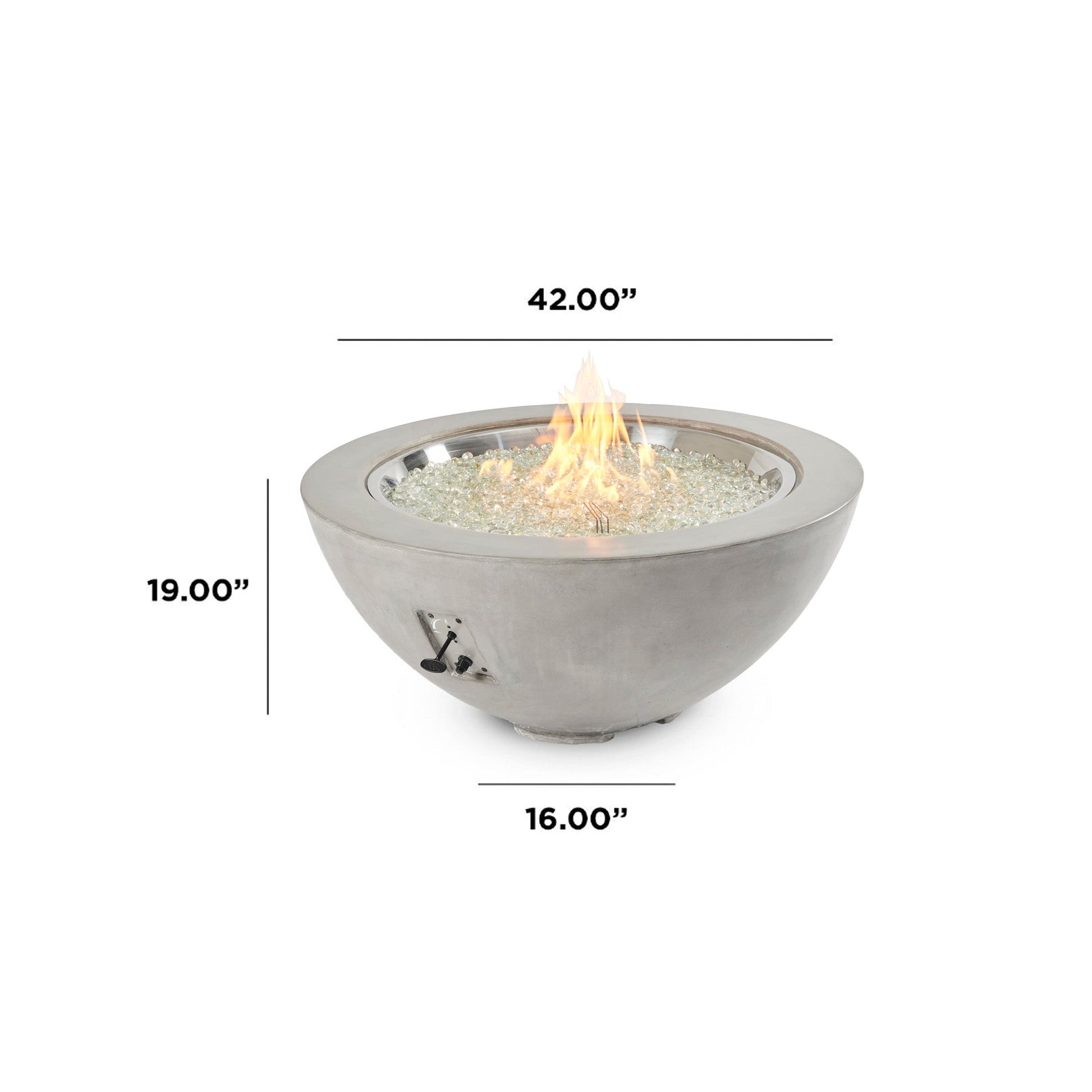 Cove 42-Inch Round Gas Fire Pit Bowl