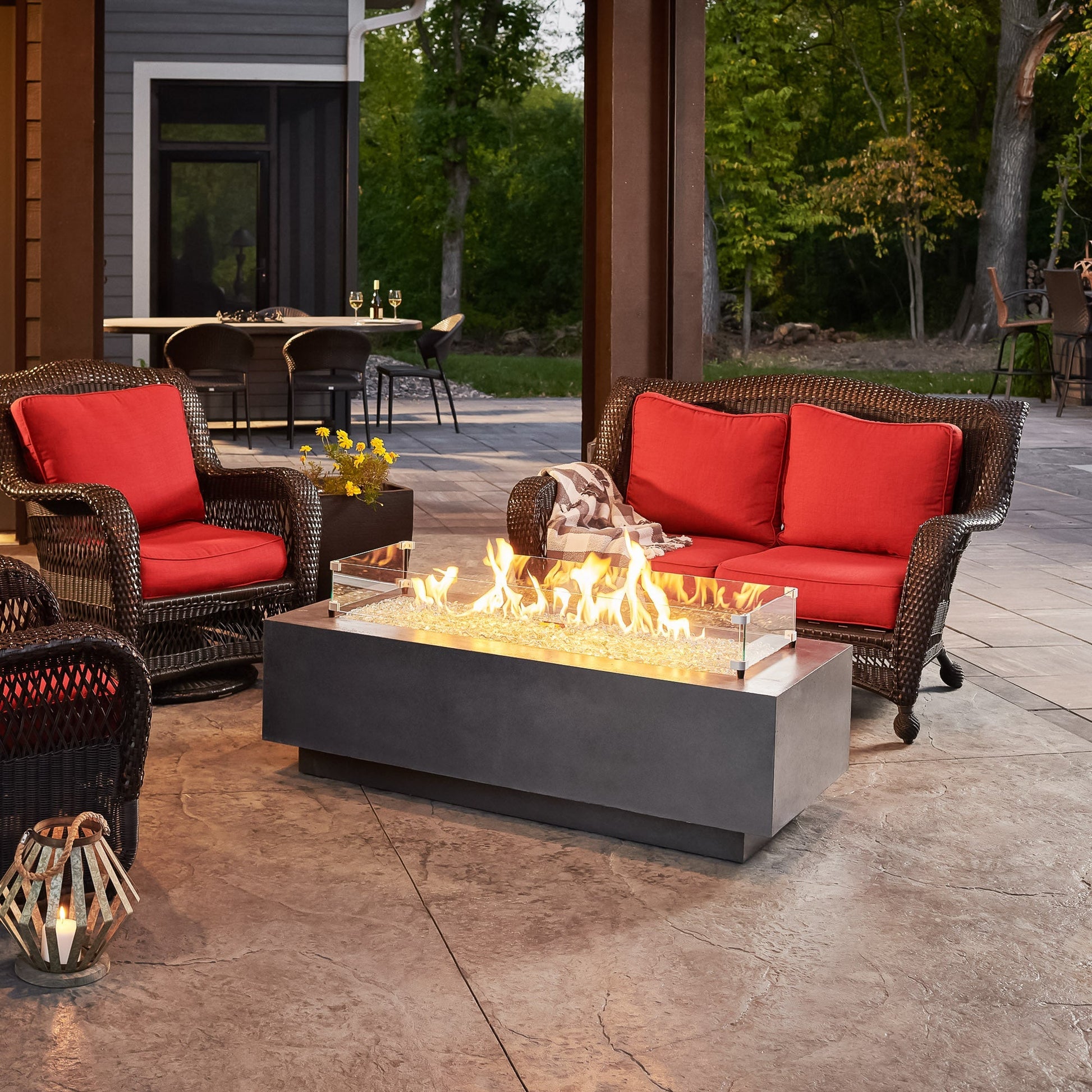 Cove 54-Inch Linear Gas Fire Pit Table