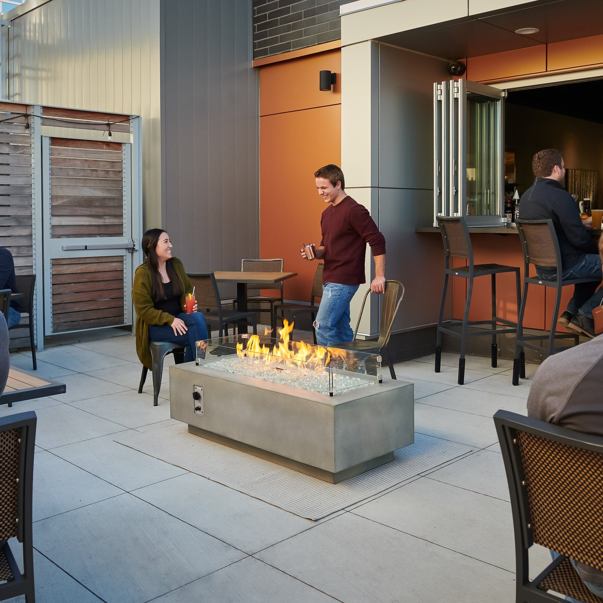 Cove 54-Inch Linear Gas Fire Pit Table
