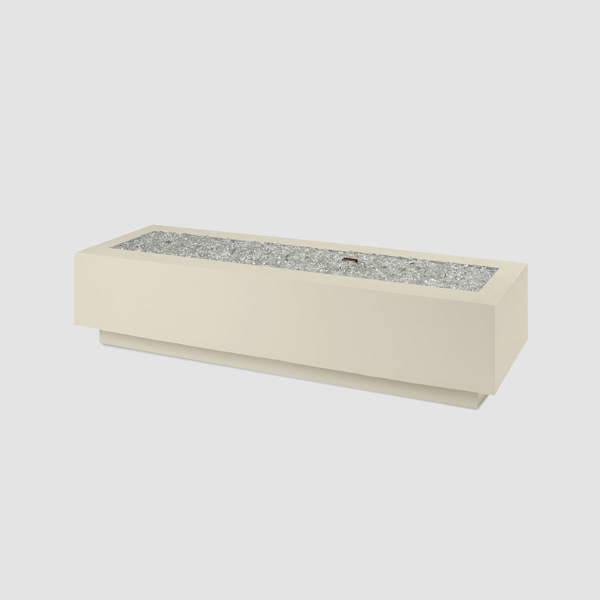 72-inch Cove Concrete linear gas fire pit in Linen, unlit
