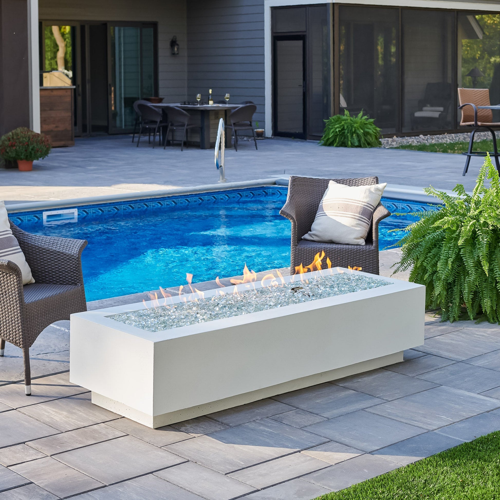 Cove 72-Inch Linear Gas Fire Pit Table