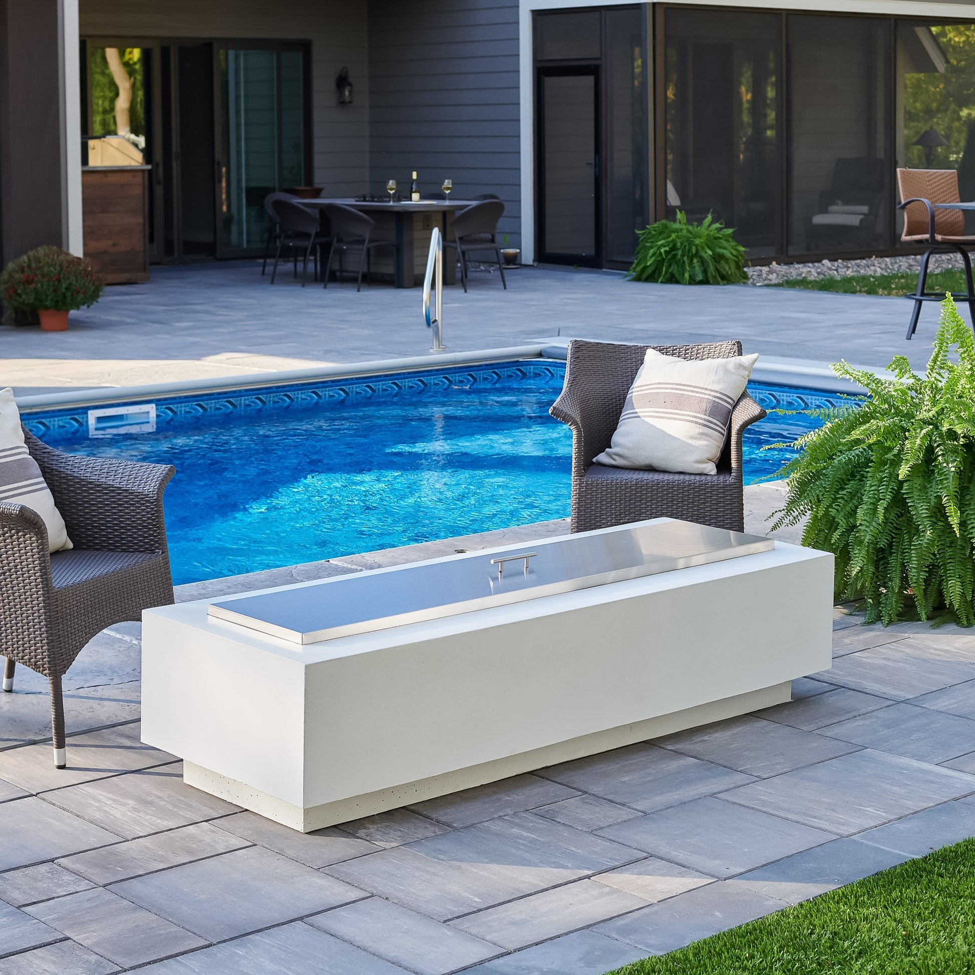 Cove 72-Inch Linear Gas Fire Pit Table