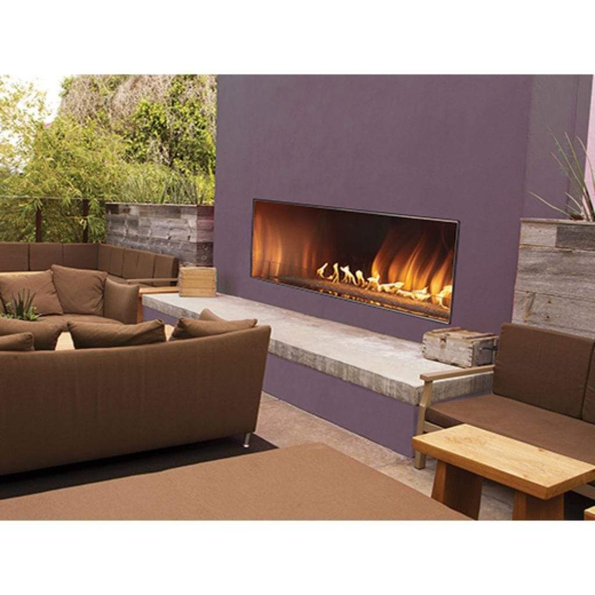 Empire Carol Rose Stainless Steel Outdoor Linear Fireplace