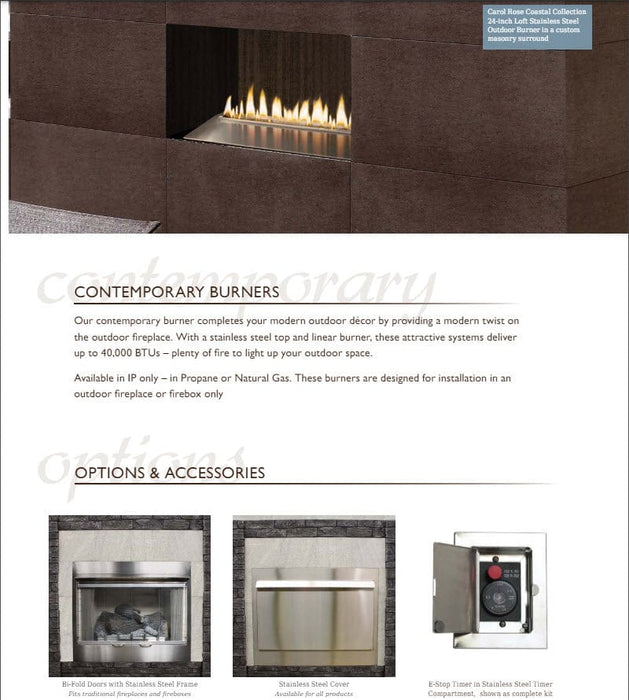 Empire Outdoor Stainless Steel Gas Burner