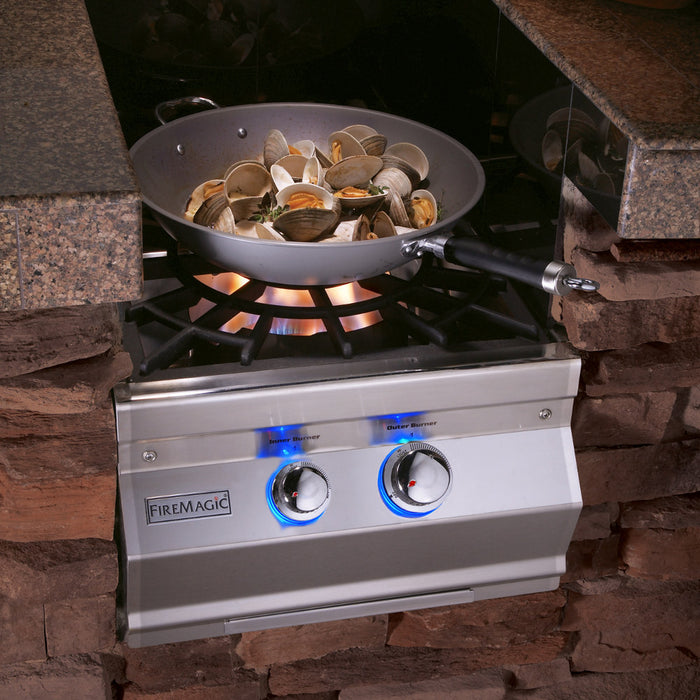 Fire Magic Aurora Power Burner With Porcelain Cast Iron Grid (19-7B2)