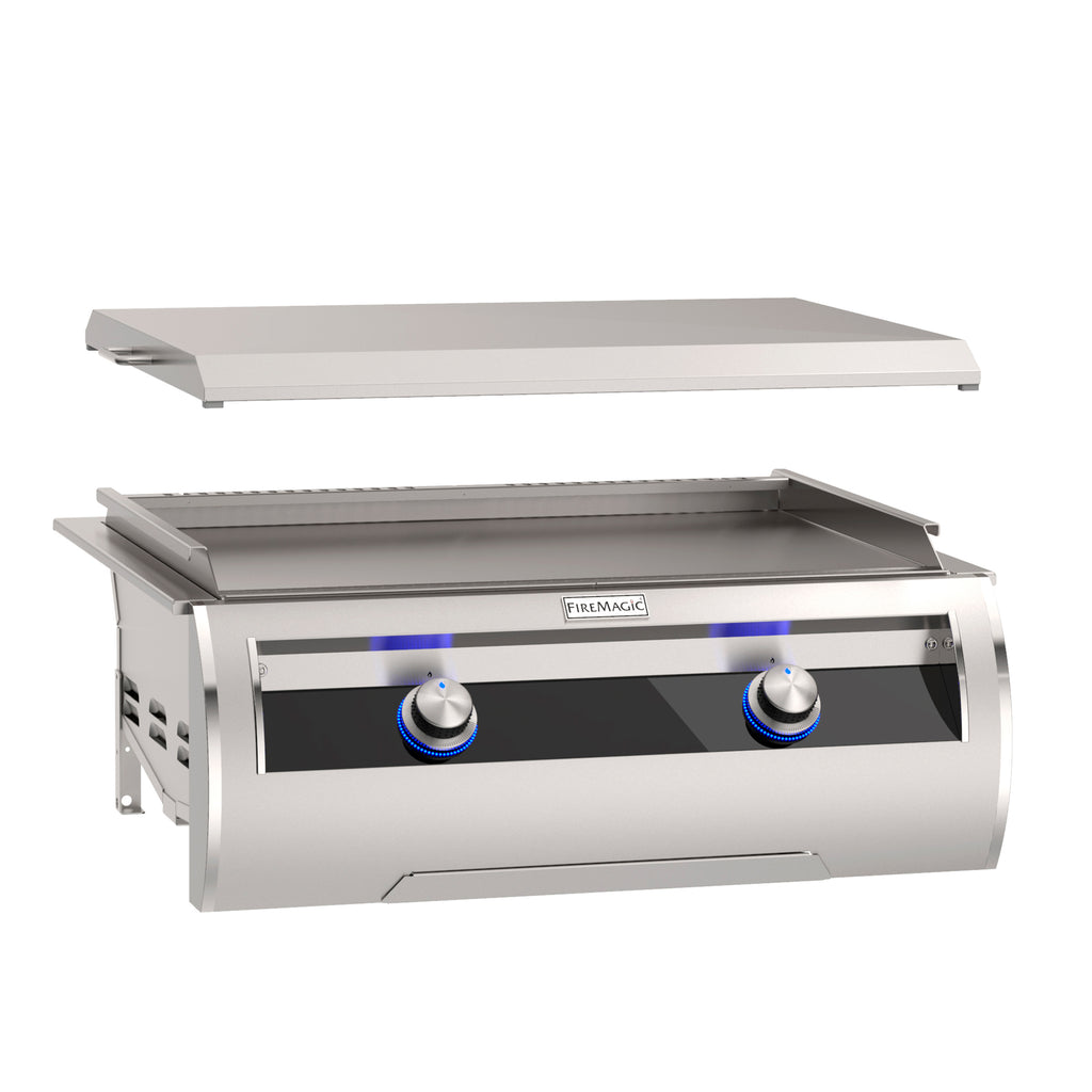Fire Magic Echelon Diamond E660i Black Glass Built-In Gas Gourmet Griddle