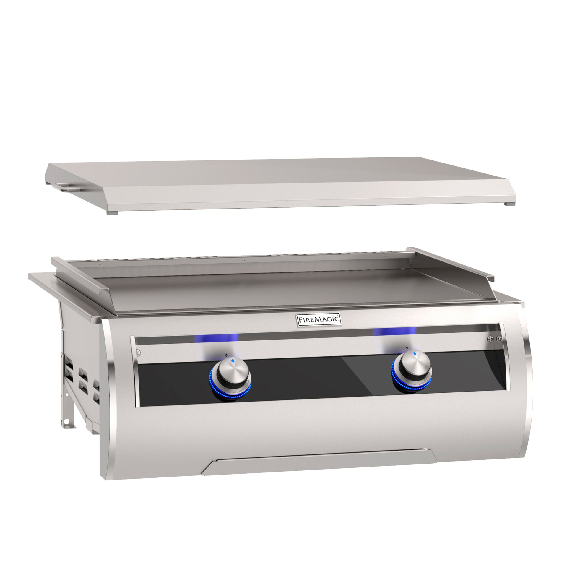 Fire Magic Echelon Diamond E660i Black Glass Freestanding Gas Gourmet Griddle