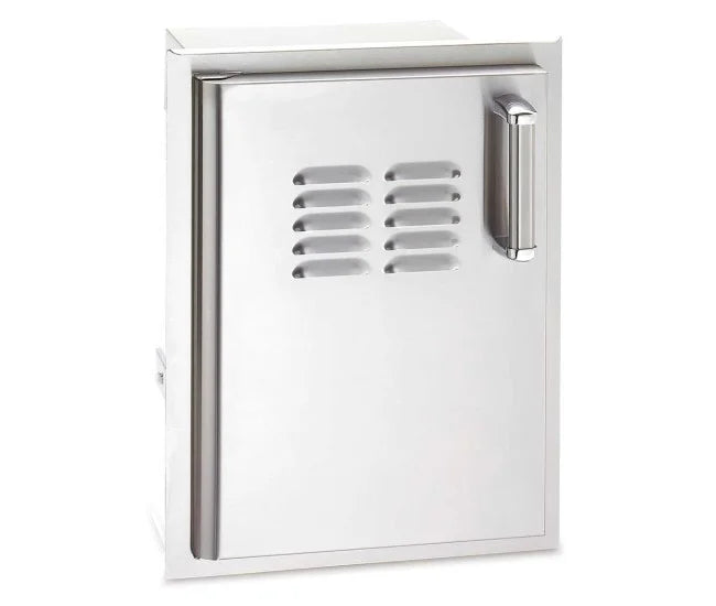 Fire Magic Flush Mounted 20 x 14 Single Access Door With Tank Tray with Louvered Door with Soft Close System, Left Hinge