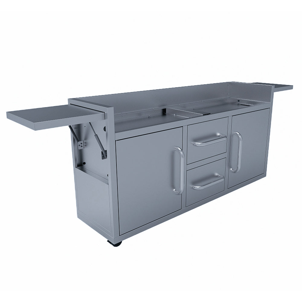 Le Griddle Stainless Steel Cart For The Grand Texan 4-Burner Gas Griddle