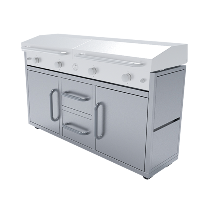 Le Griddle  Stainless Steel Cart For The Grand Texan 4-Burner Gas Griddle - GFCART160