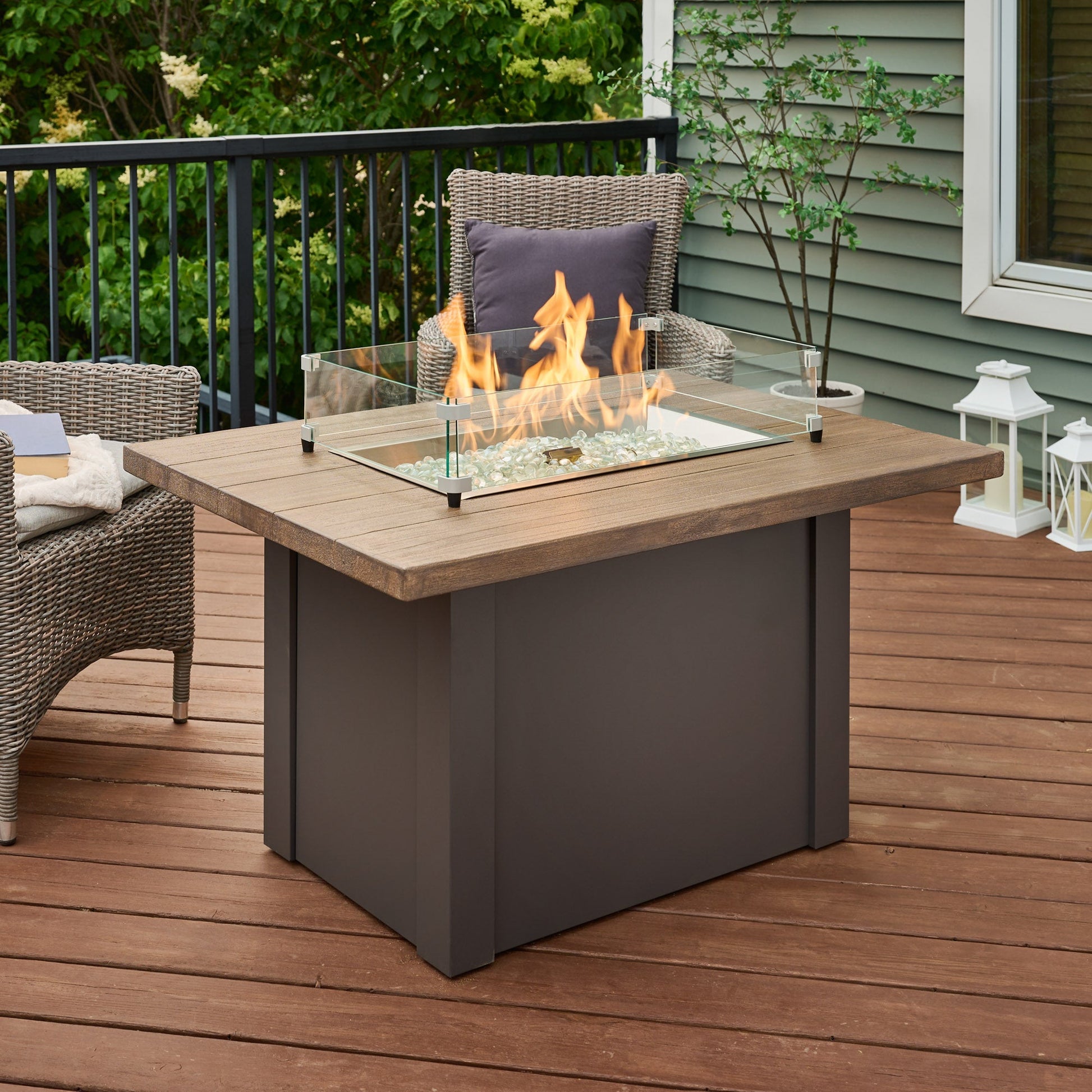 Havenwood 44-Inch Rectangular Gas Fire Pit Table