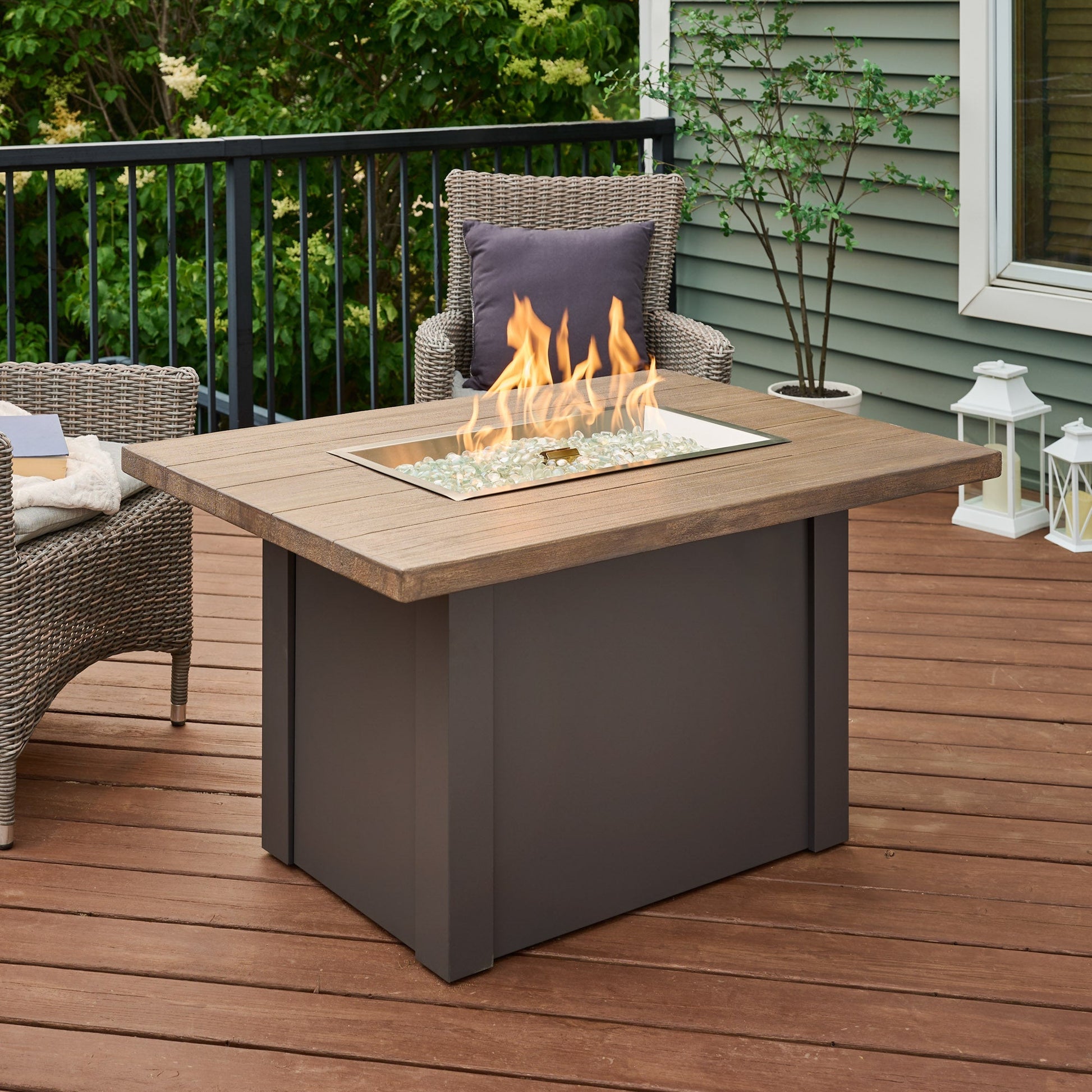 Havenwood 44-Inch Rectangular Gas Fire Pit Table