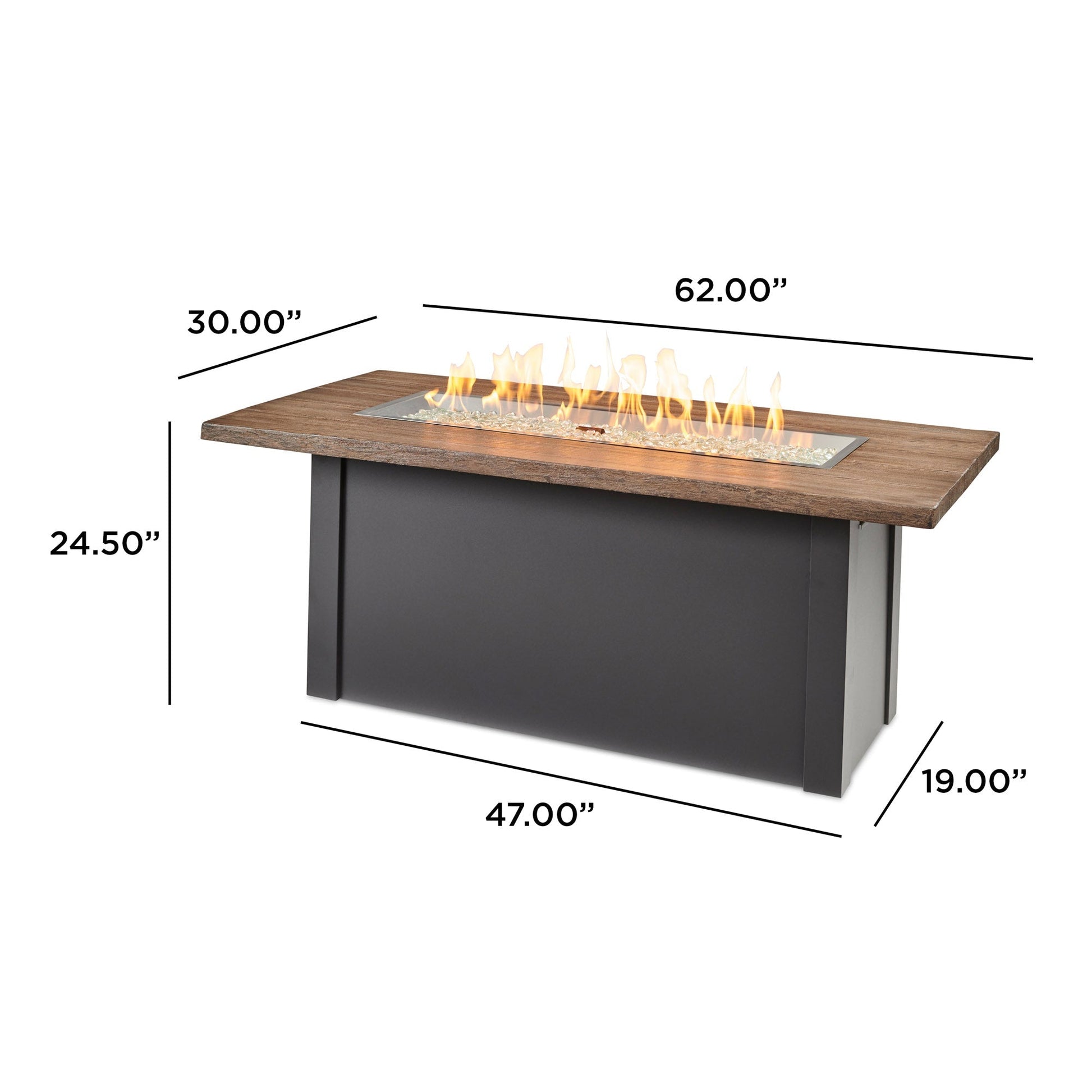 Havenwood 62-Inch Linear Gas Fire Pit Table