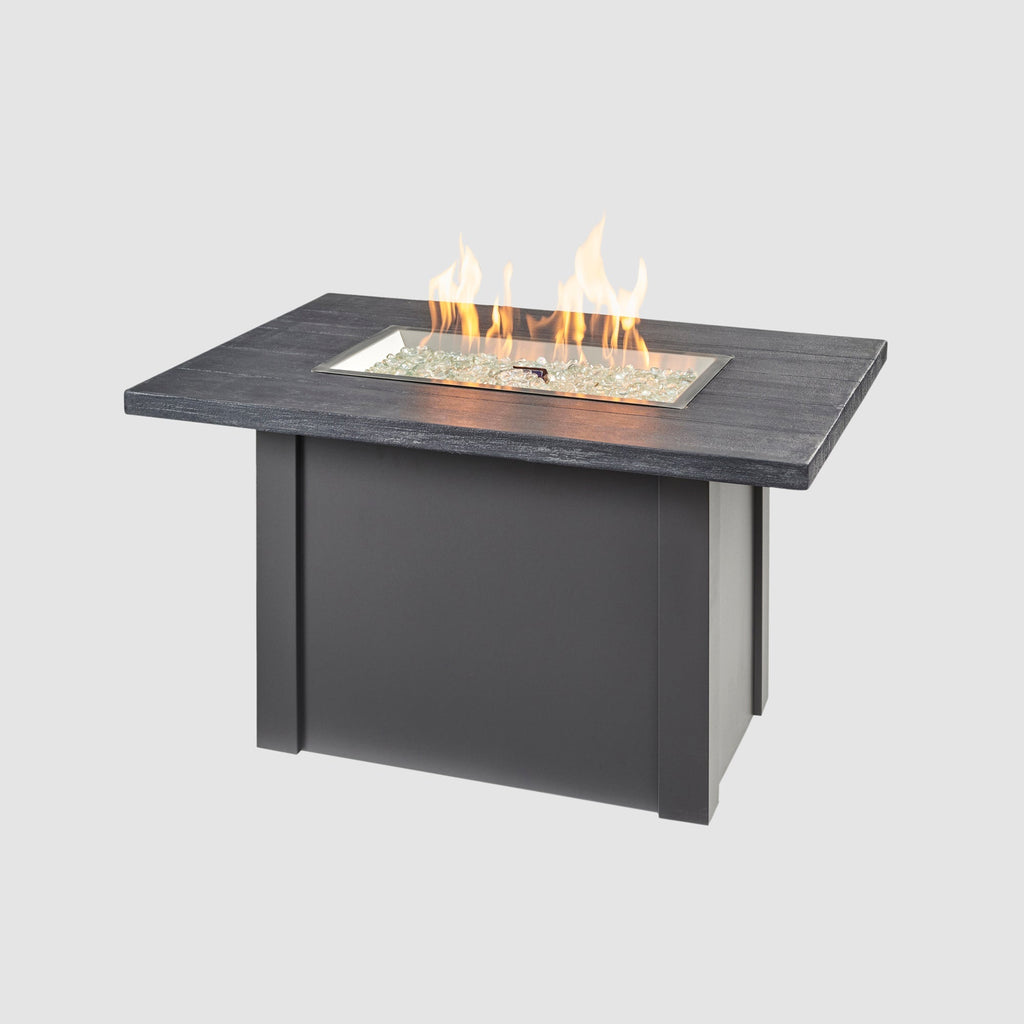 Mesa de fuego a gas rectangular Havenwood de 44 pulgadas