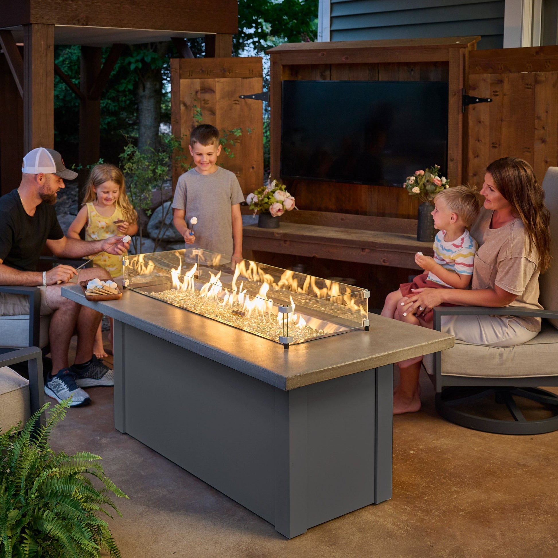 Havenwood 62-Inch Linear Gas Fire Pit Table